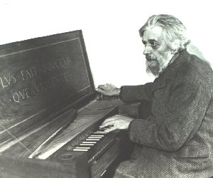 Arnold Dolmetsch with Clavichord